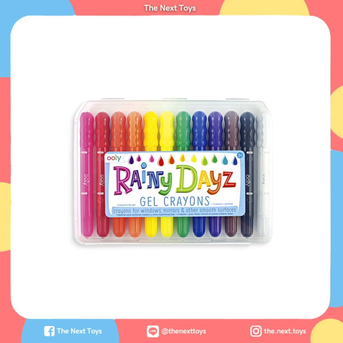 RainyDayz สีเทียนเนื้อเจล สีเขียนกระจก 12 สี