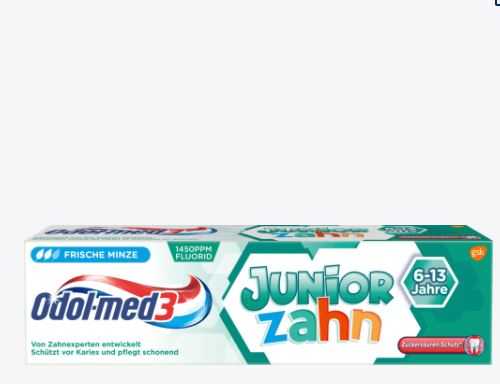 ยาสีฟันโอดอล Odol-med3 ,  สำหรับ 6-13 ปี , นำเข้าเยอรมัน