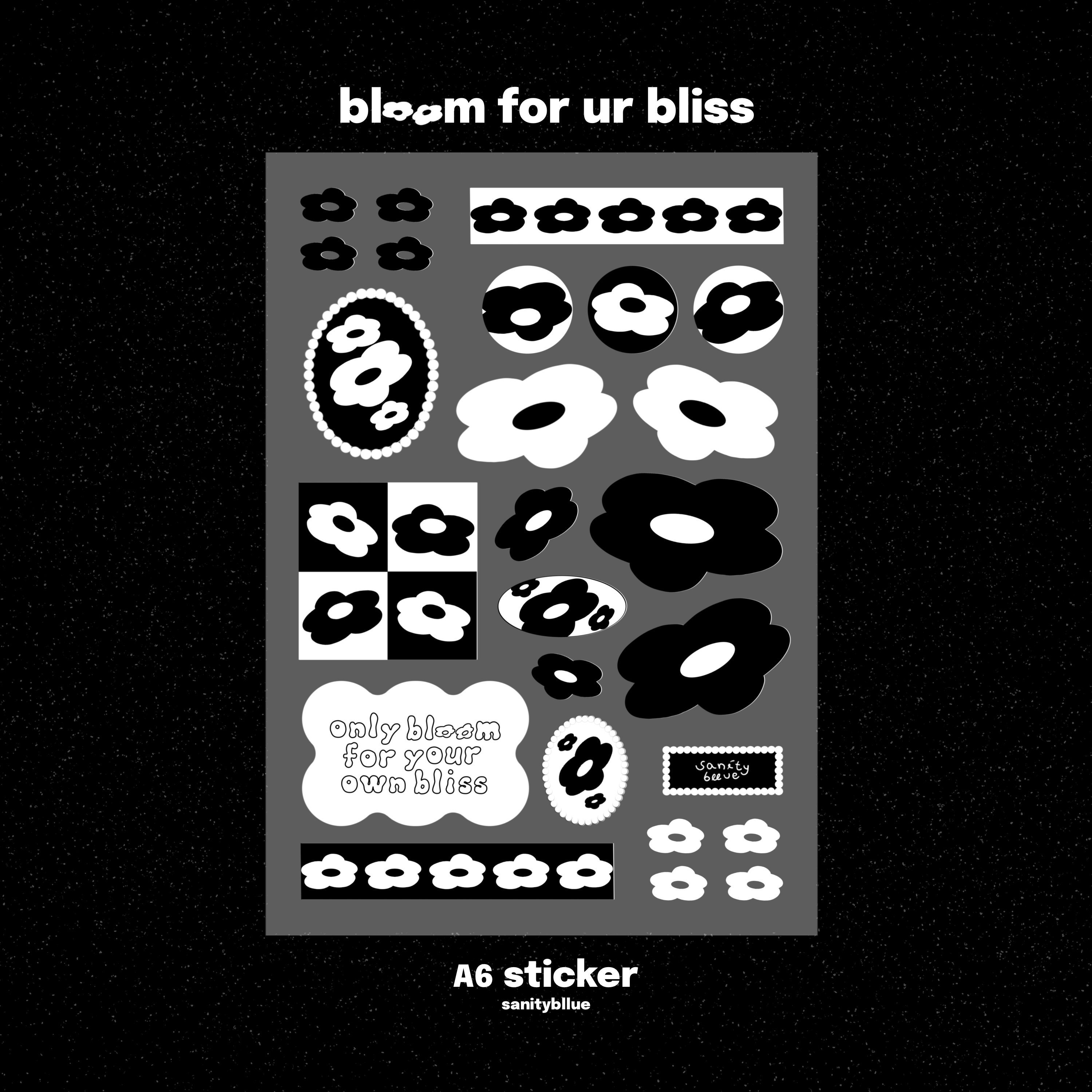 bloom for ur bliss | A6 sticker