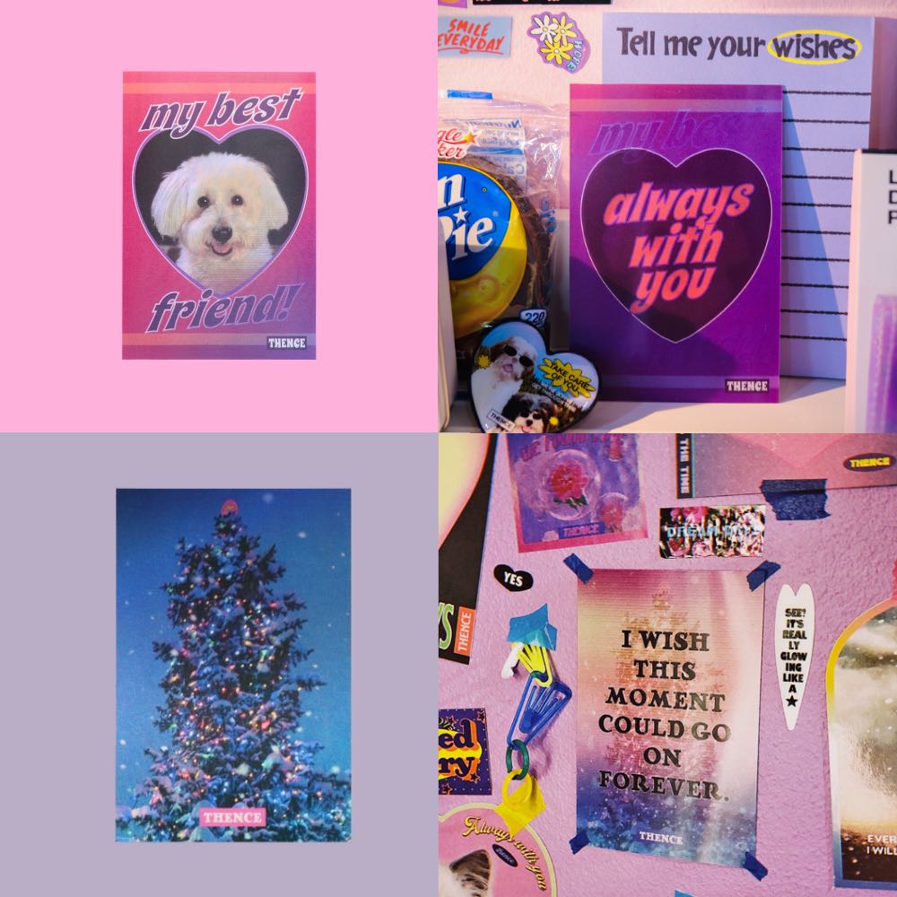 ꒰ พร้อมส่ง ꒱ การ์ดอวยพร แบบพิเศษ THENCE ⟡ LENTICULAR CARD BEST FRIEND / CHRISTMAS   ⟡