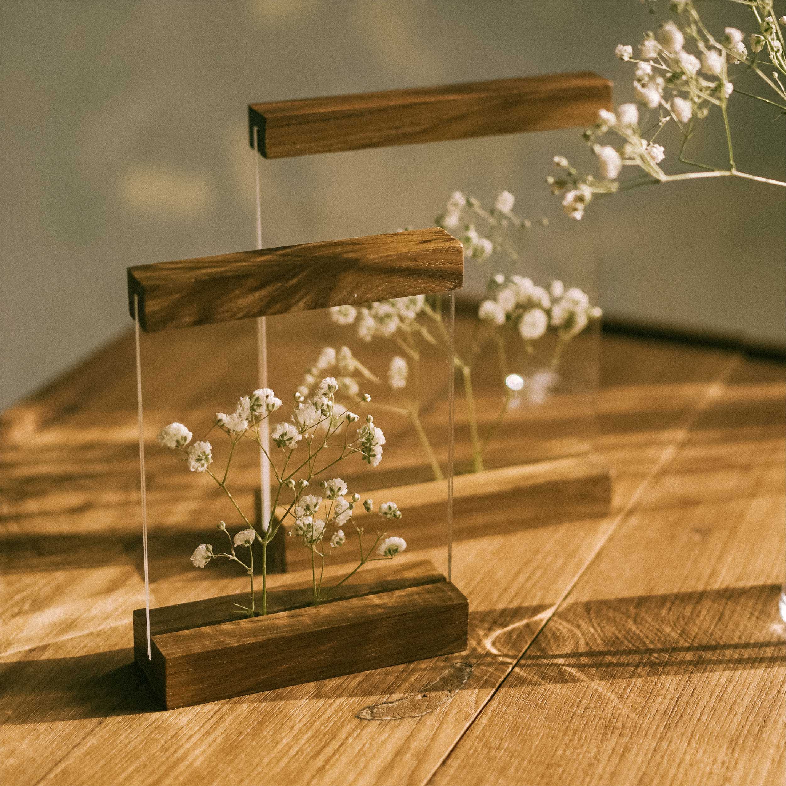 กรอบรูปตั้งโต๊ะ  Wooden Bar Desktop -Square 4x4 inch