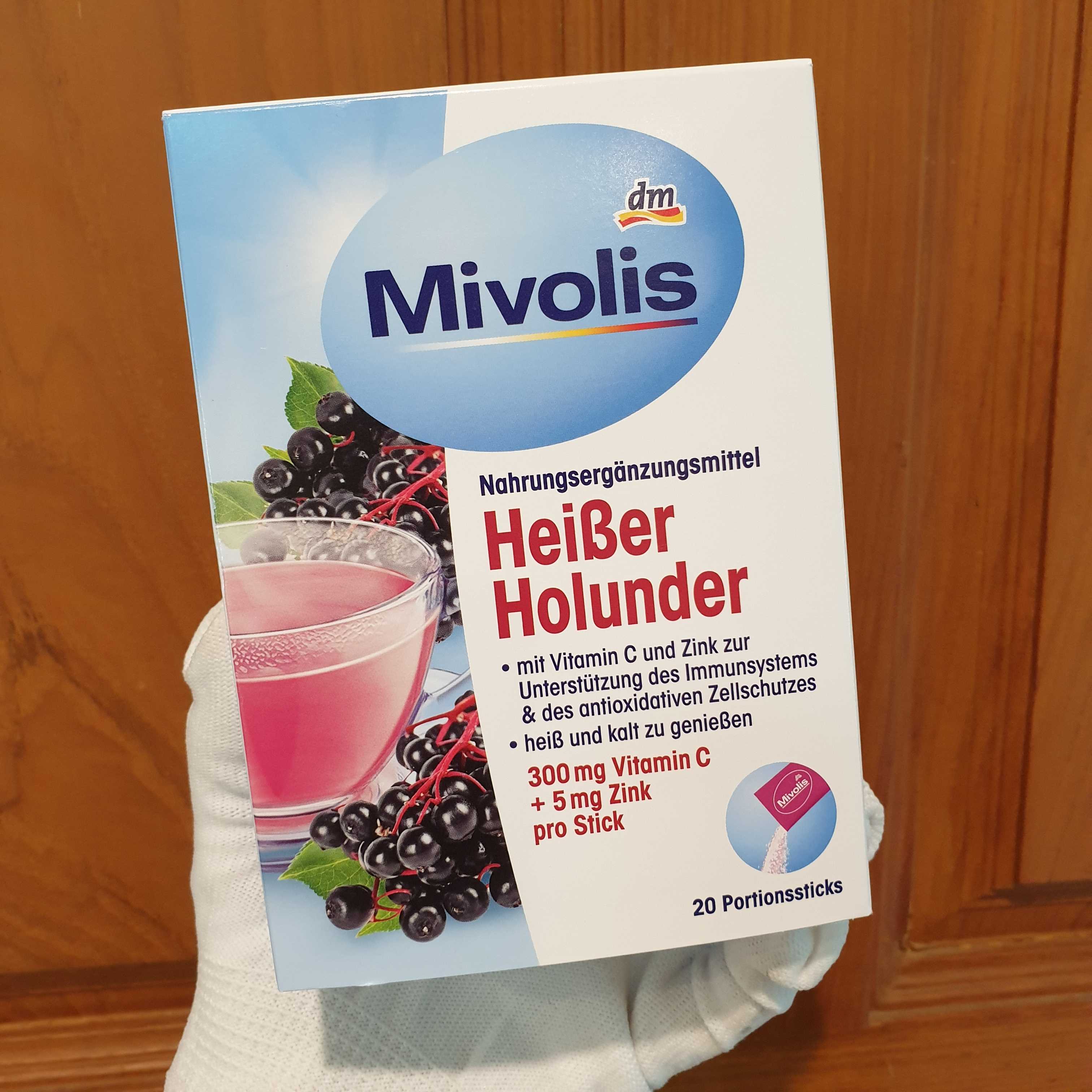 Mivolis Heiber holunder ป้องกันหวัดแบบชง , 20ซอง , นำเข้าเยอรมัน