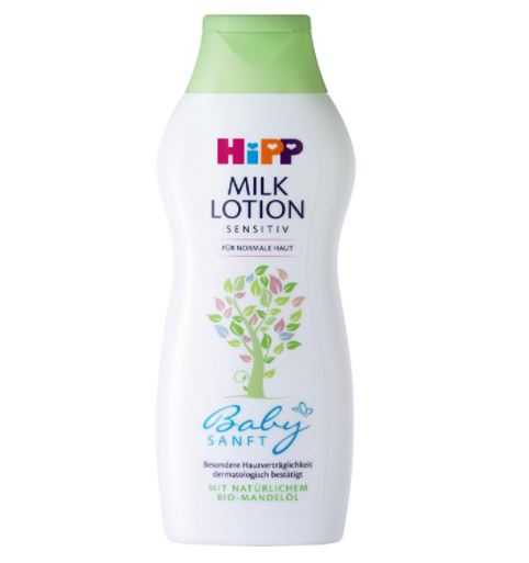 โลชั่นสำหรับเด็ก Hipp milk lotion sensitiv , 350ml , นำเข้าเยอรมัน