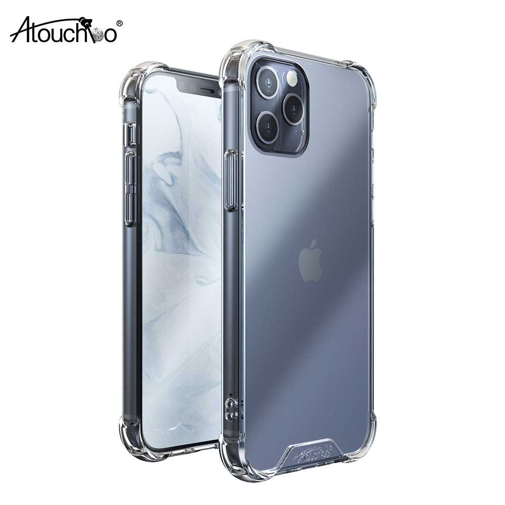 Atouchbo เคสใสกันกระแทก4มุม for iPhone 5-14Series