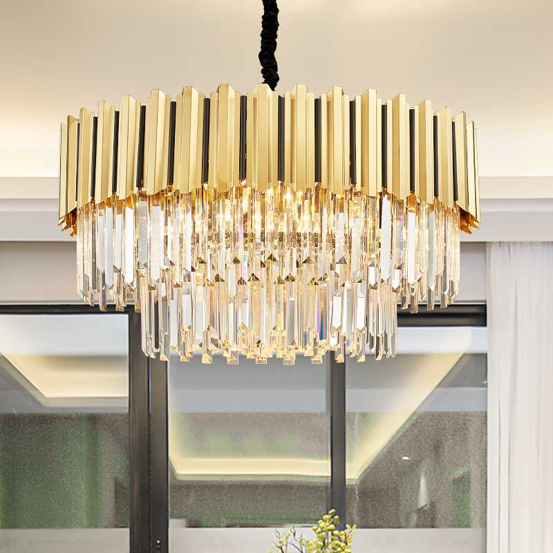 Circle Crystal Designed Decor Chandelier III - โคมไฟแต่งบ้านติดเพดาน