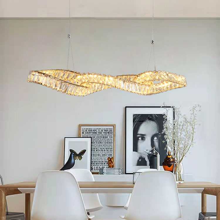 Crystal Twist Designed Chandelier IV - โคมไฟแต่งบ้านติดเพดาน