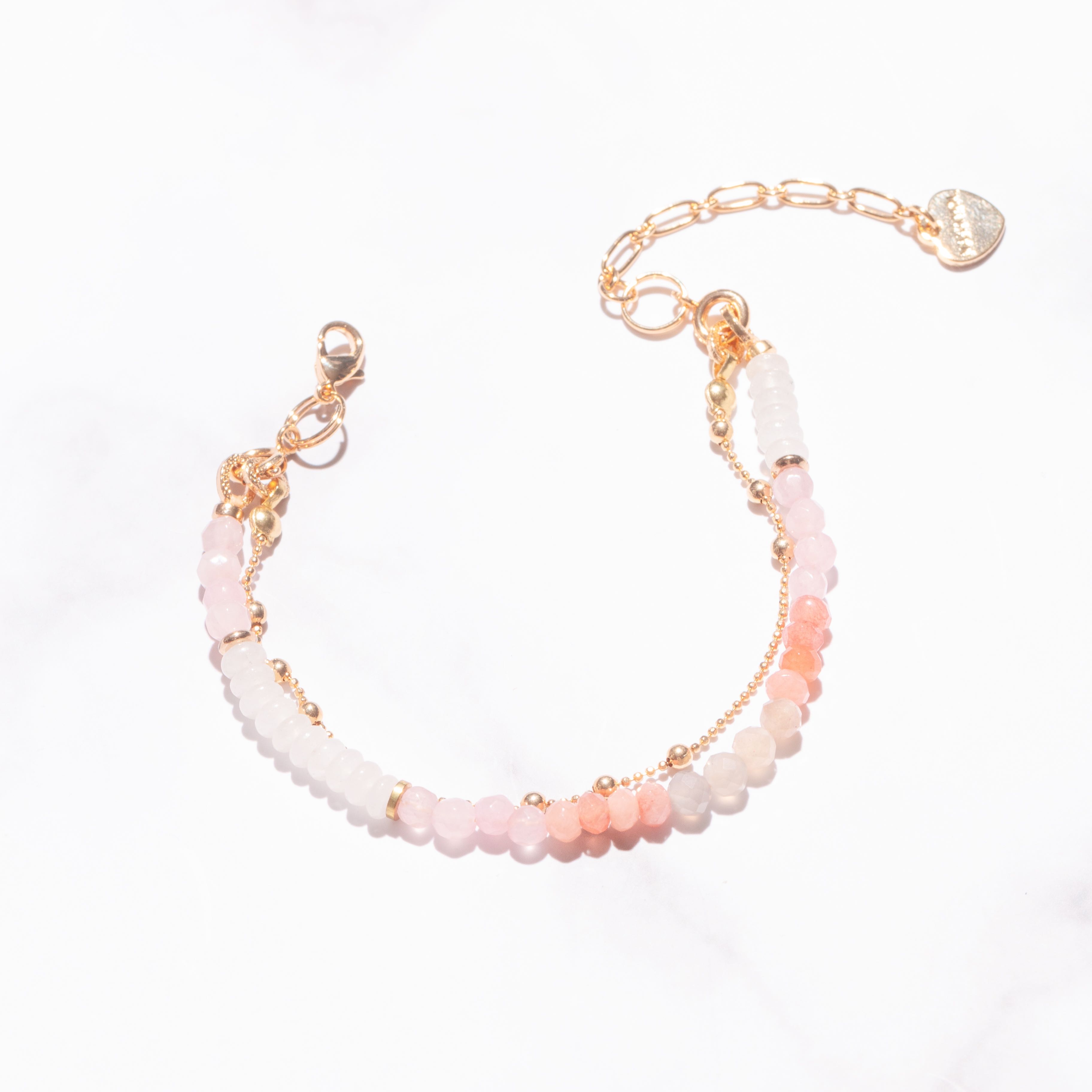 MIX ROSE QUARTZ-LUCKY CHARM Bracelet [SPECIAL EDITION] 
