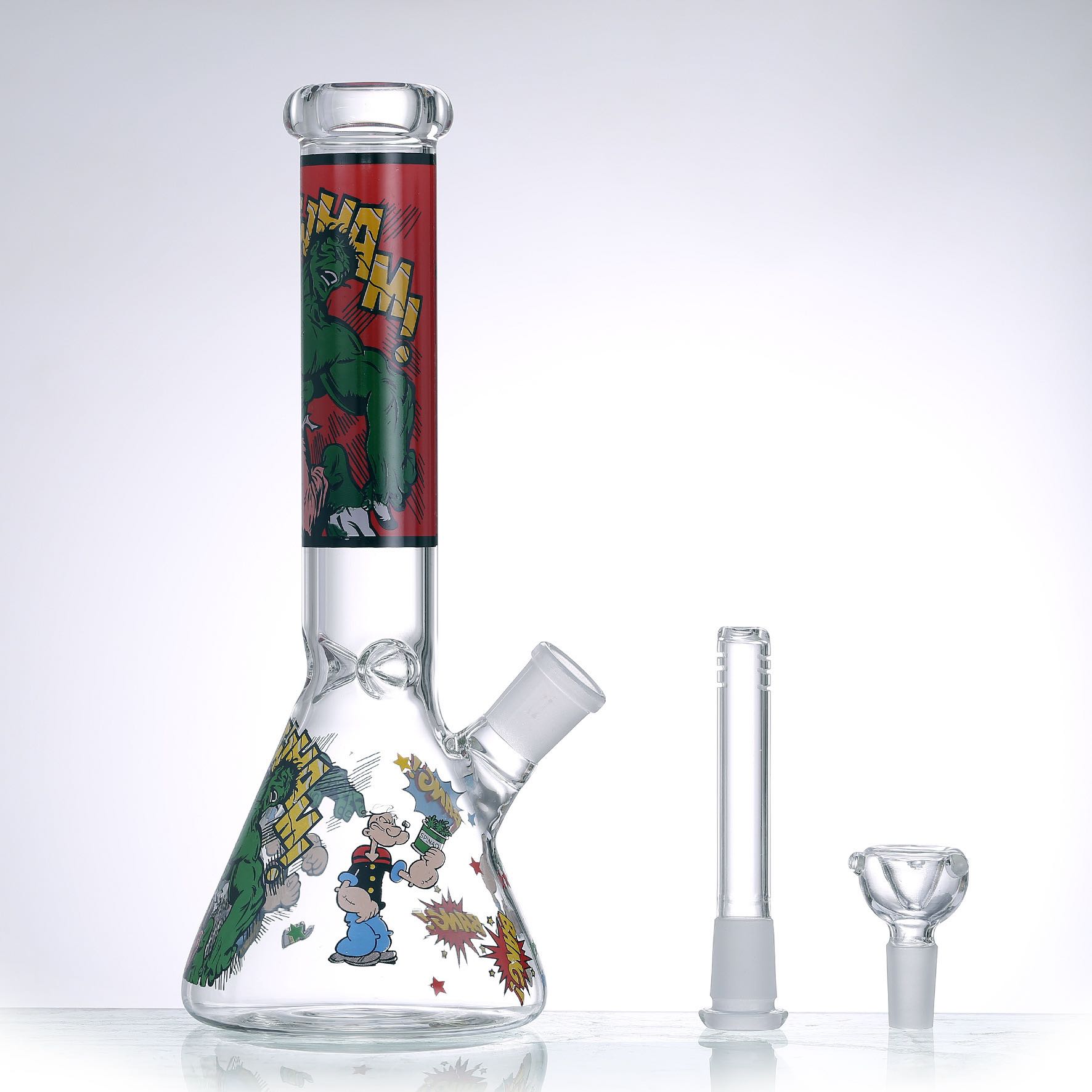  Popeye  Glass Beaker Ice Bong | 35 cm