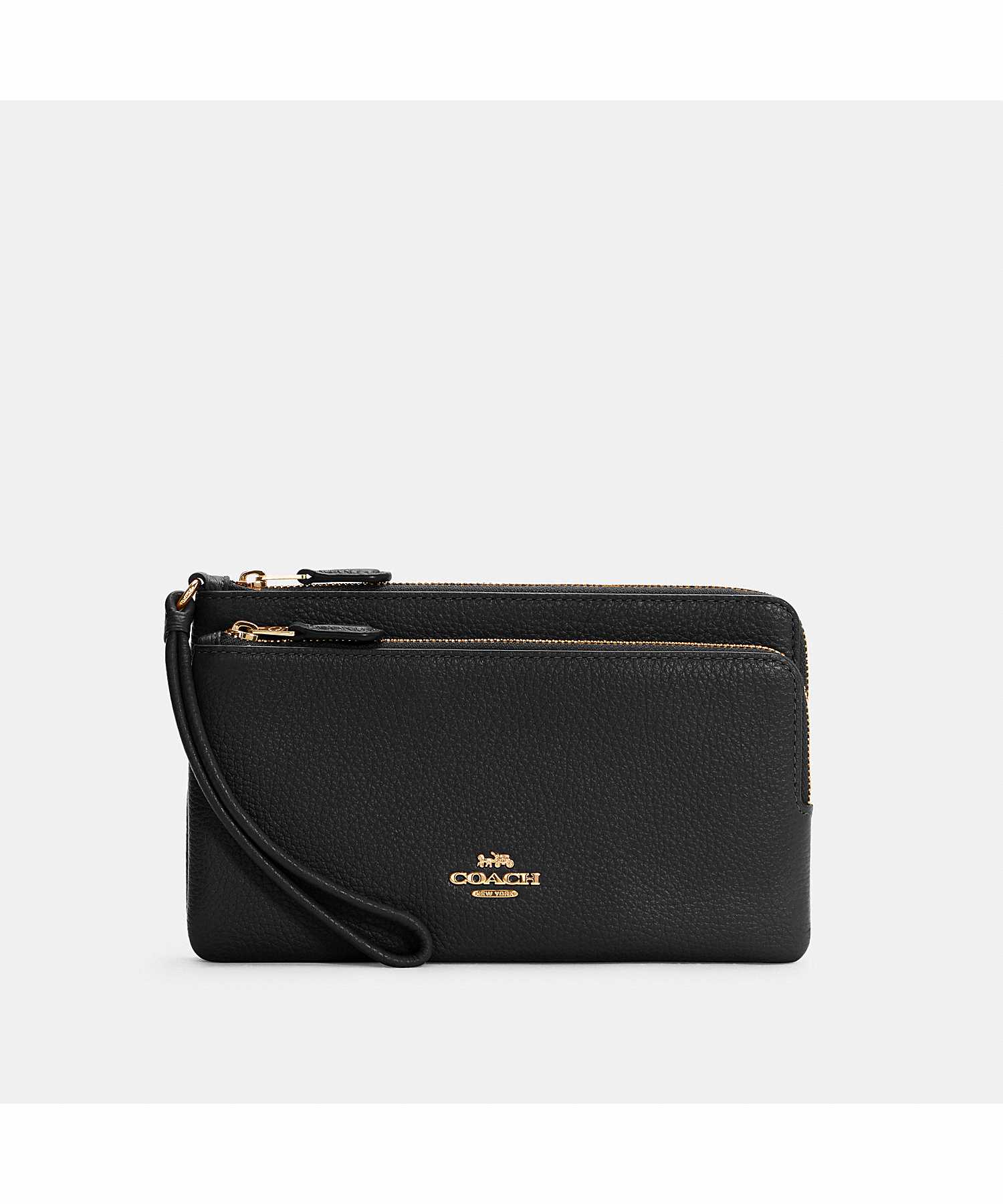 COACH DOUBLE ZIP WALLET C5610 IMBLK