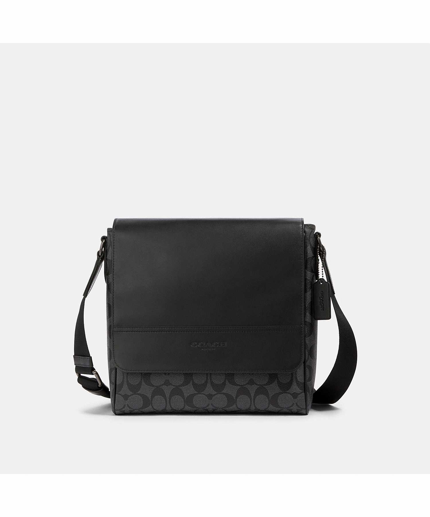 COACH HOUSTON MAP BAG IN SIGNATURE CANVAS 573   QBMI5