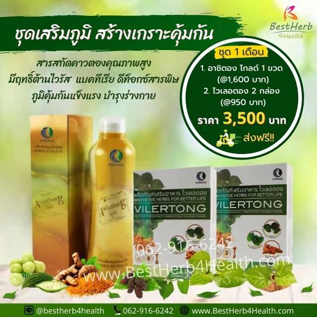 Arshithong Gold อาชิตอง โกล์ด Vilertong ไวเลอตอง ชุดเสริมภูมิ สร้างเกราะคุ้มกันร่างกาย (2)