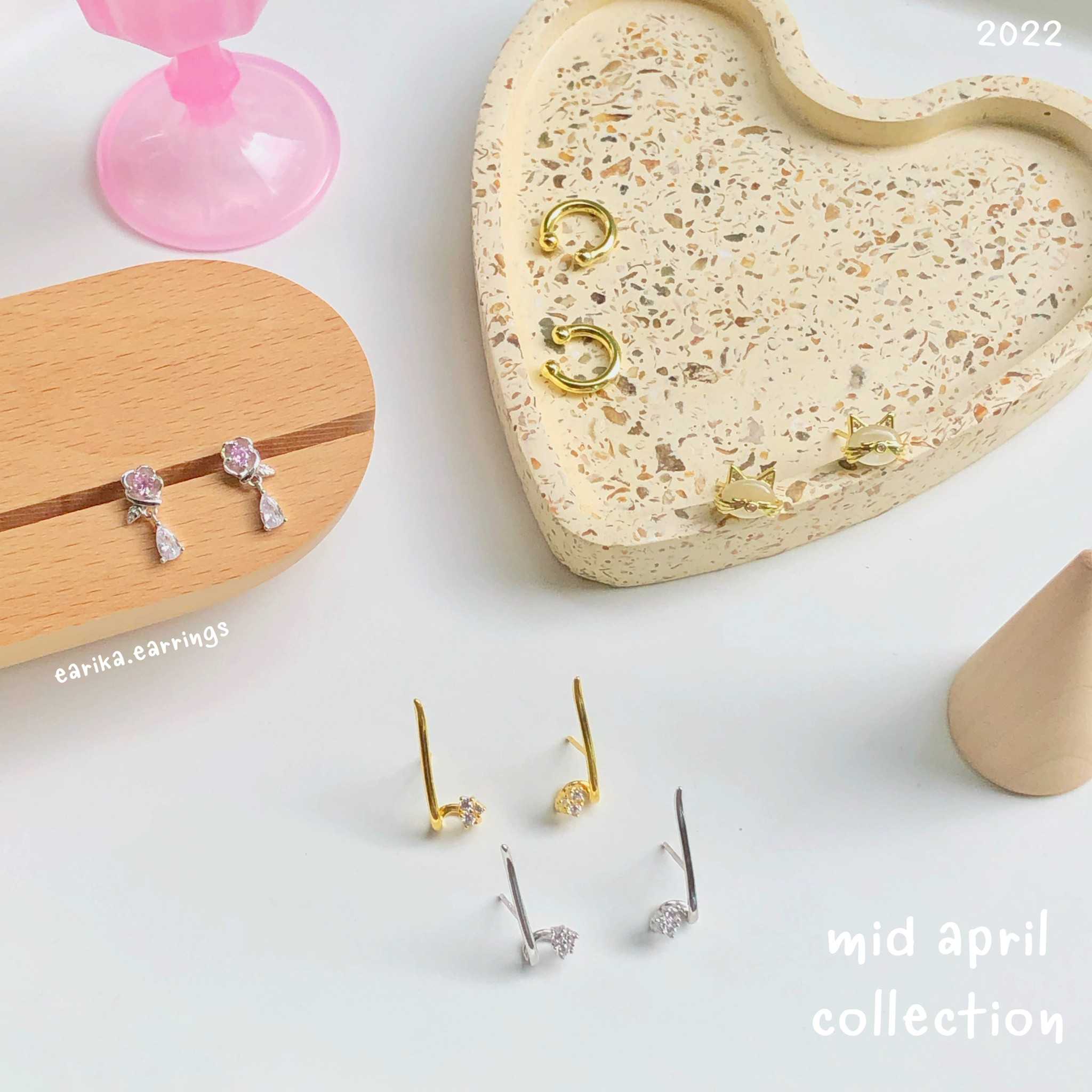 earika.earrings - ต่างหูเงินแท้ S92.5 คอลเลคชั่นกลางเดือนเมษายน 2022 (2) เหมาะสำหรับคนแพ้ง่าย