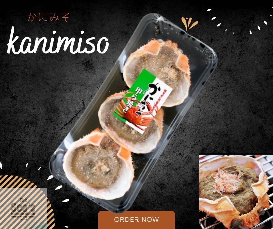 ￼คานิมิโสะในกระดองปู 3PCS/PACK  (มันปูหิมะย่าง) GRILLED KANI MISO IN CRAB SHELL