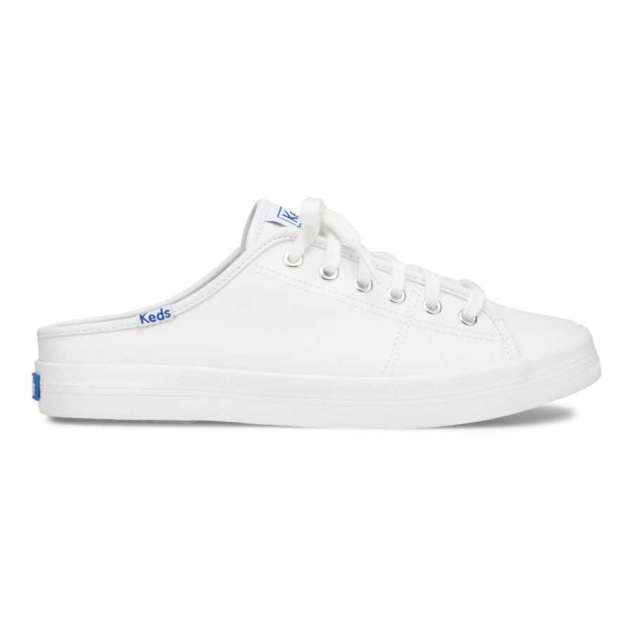 รองเท้าผ้าใบหนัง เปิดส้น รุ่น KICKSTART MULE LEATHER สีขาว WH62558