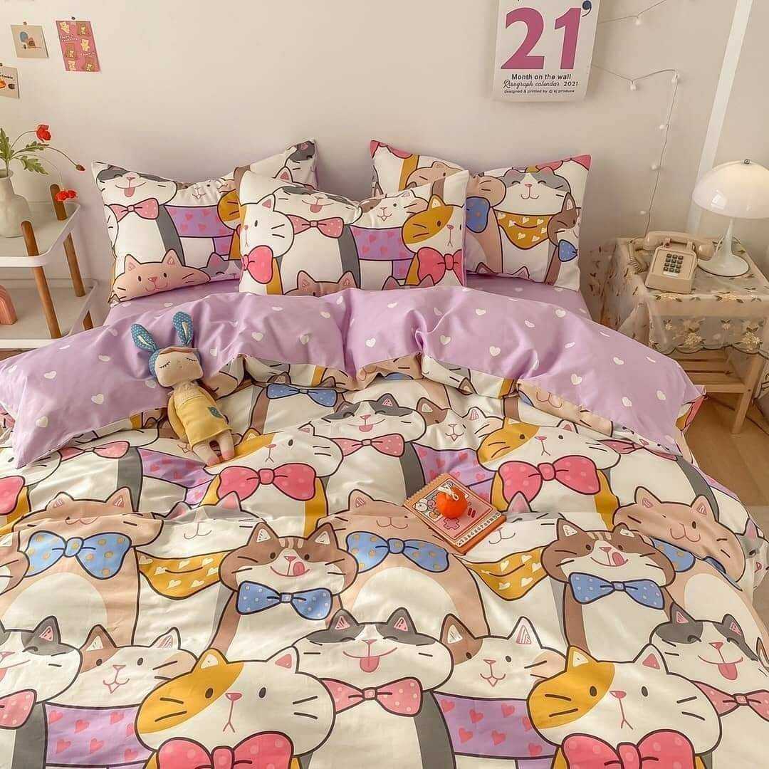 (ส่งฟรี) ❤ 490 บาท ชุดผ้าปูที่นอน+ผ้านวม