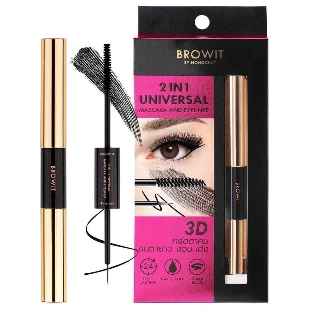 Browit 2IN1 Universal Mascara And Eyeliner (มาสคาร่าและอายไลเนอร์) #Jet Black