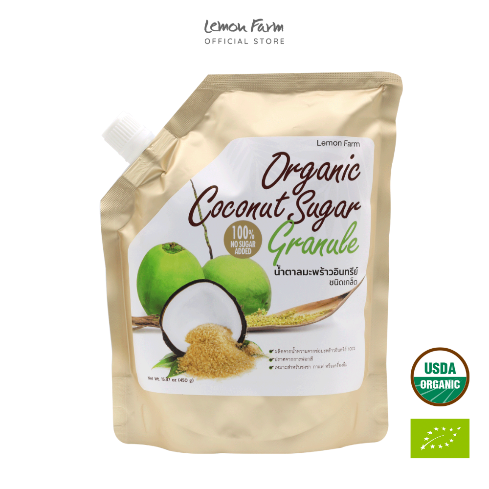 น้ำตาลมะพร้าว Organic ชนิดเกล็ด 450 g