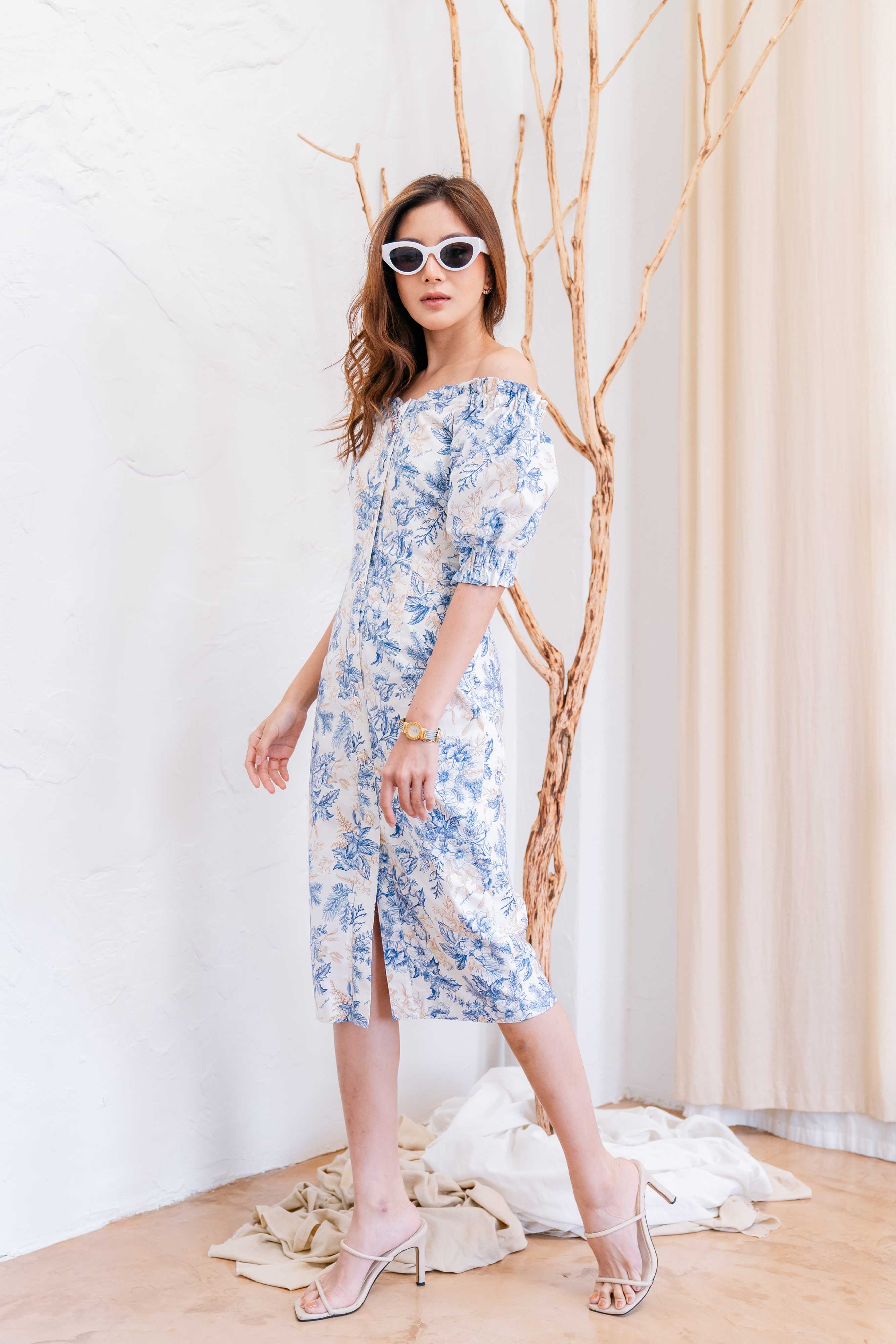 Frozen Leave Dress (พร้อมส่ง) - PINPLOY CLOSET