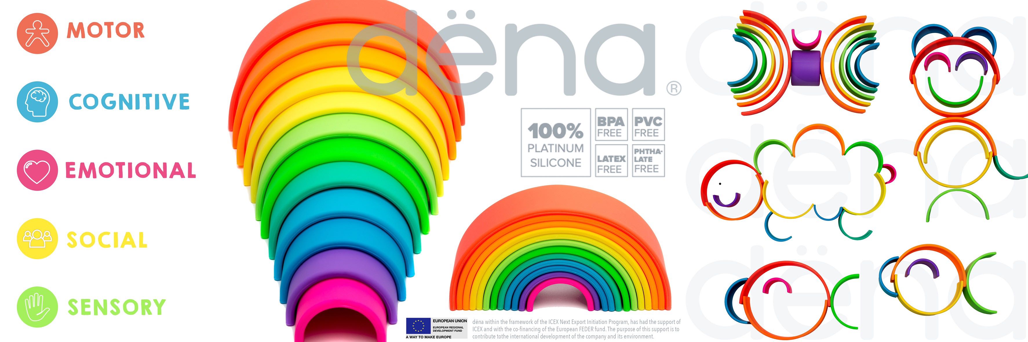 ของเล่นซิลิโคน RAINBOW Dena สี Neon