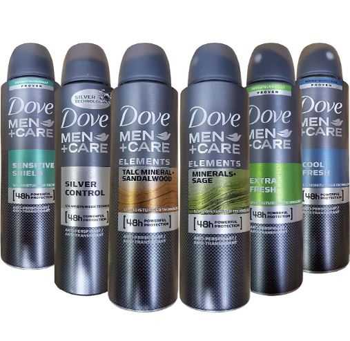 สเปร์ดับกลิ่นกาย  DOVE Men + Care Deodorant Dry Spray , สินค้านำเข้า