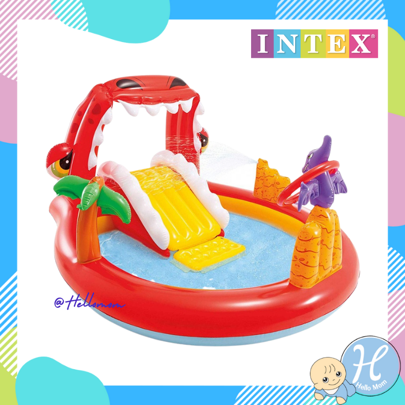 INTEX สระน้ำแฟนซี สระเป่าลมฮิปโป สระน้ำเป่าลม ขนาด 1.96 X 1.7 X 1.07 เมตร