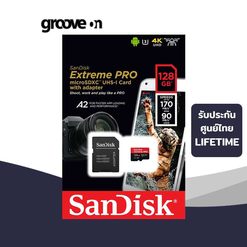 SanDisk Extreme Pro 128GB Micro SDXC class10 (170MB/s.) - LIFETIME Warranty