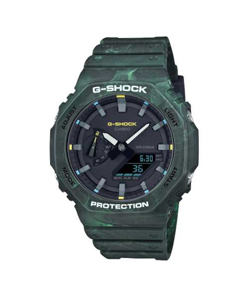 G-SHOCK นาฬิกาคาสิโอ พร้อมส่ง นาฬิกาข้อมือ นาฬิกาของแท้ ประกันศูนย์ CMG 1 ปี รุ่น GA-2100FR-3A