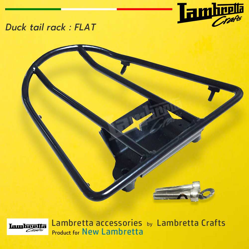 Duck Tail Rack แสตนเลส แนวนอน ดำ