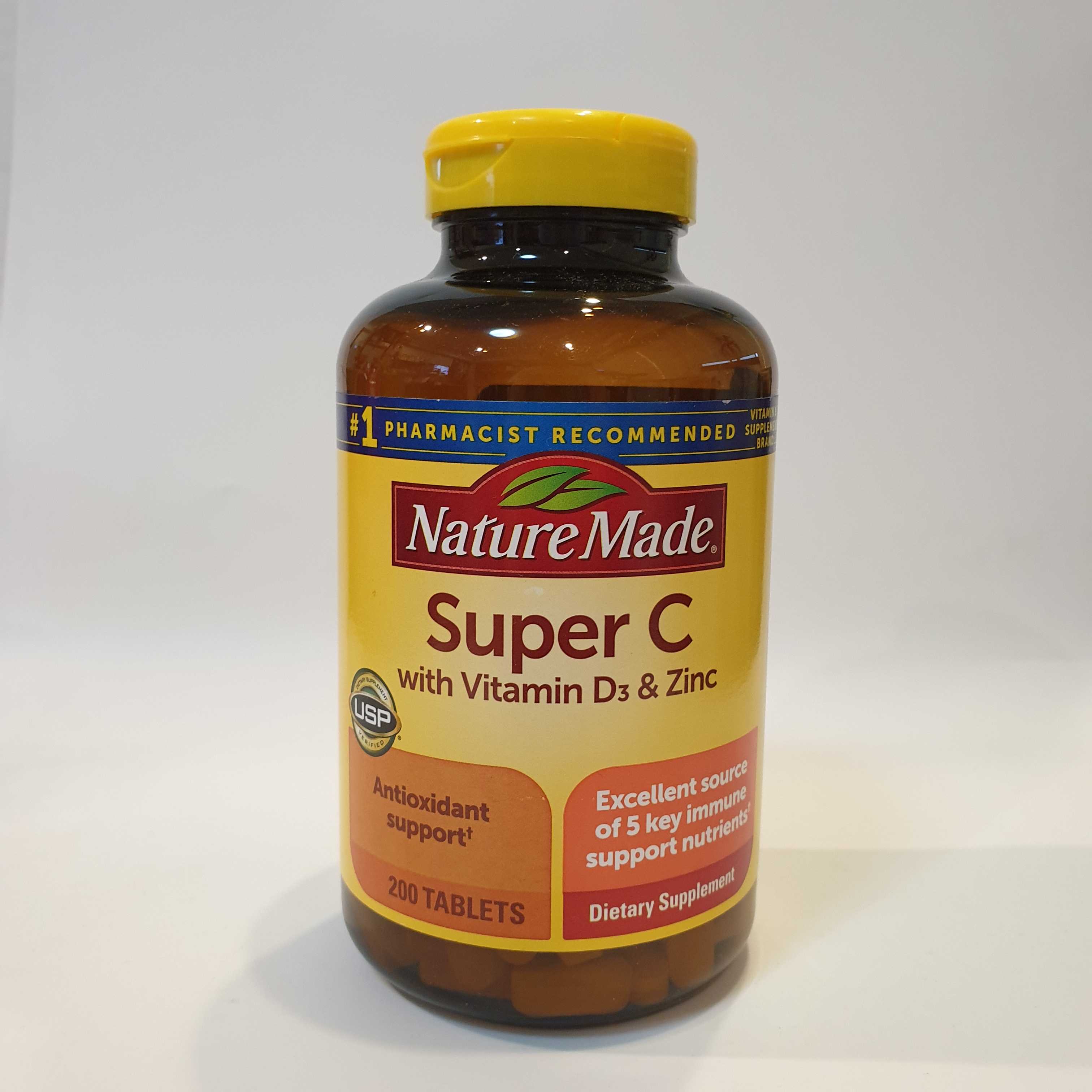 Nature Made Super C Immune Complex with Zinc Tablets 200 Tablets