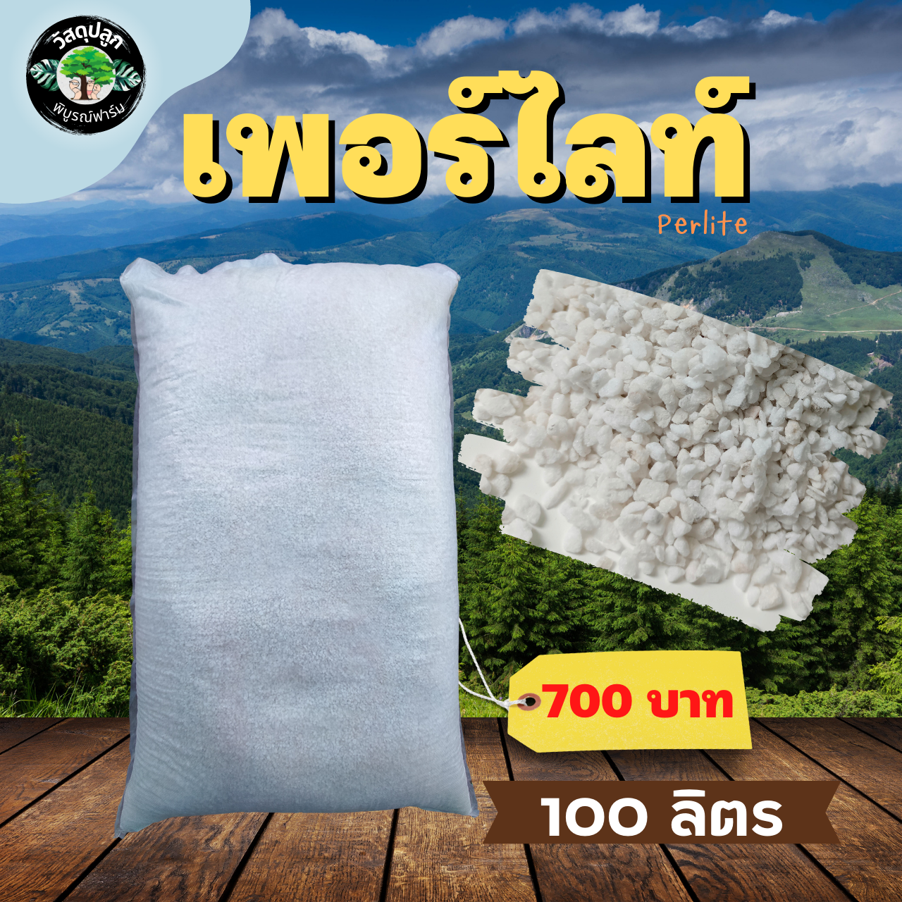 เพอร์ไลท์ วัสดุปลูก ต้นกล้า แคคตัส กระบองเพชร ไม้ใบ