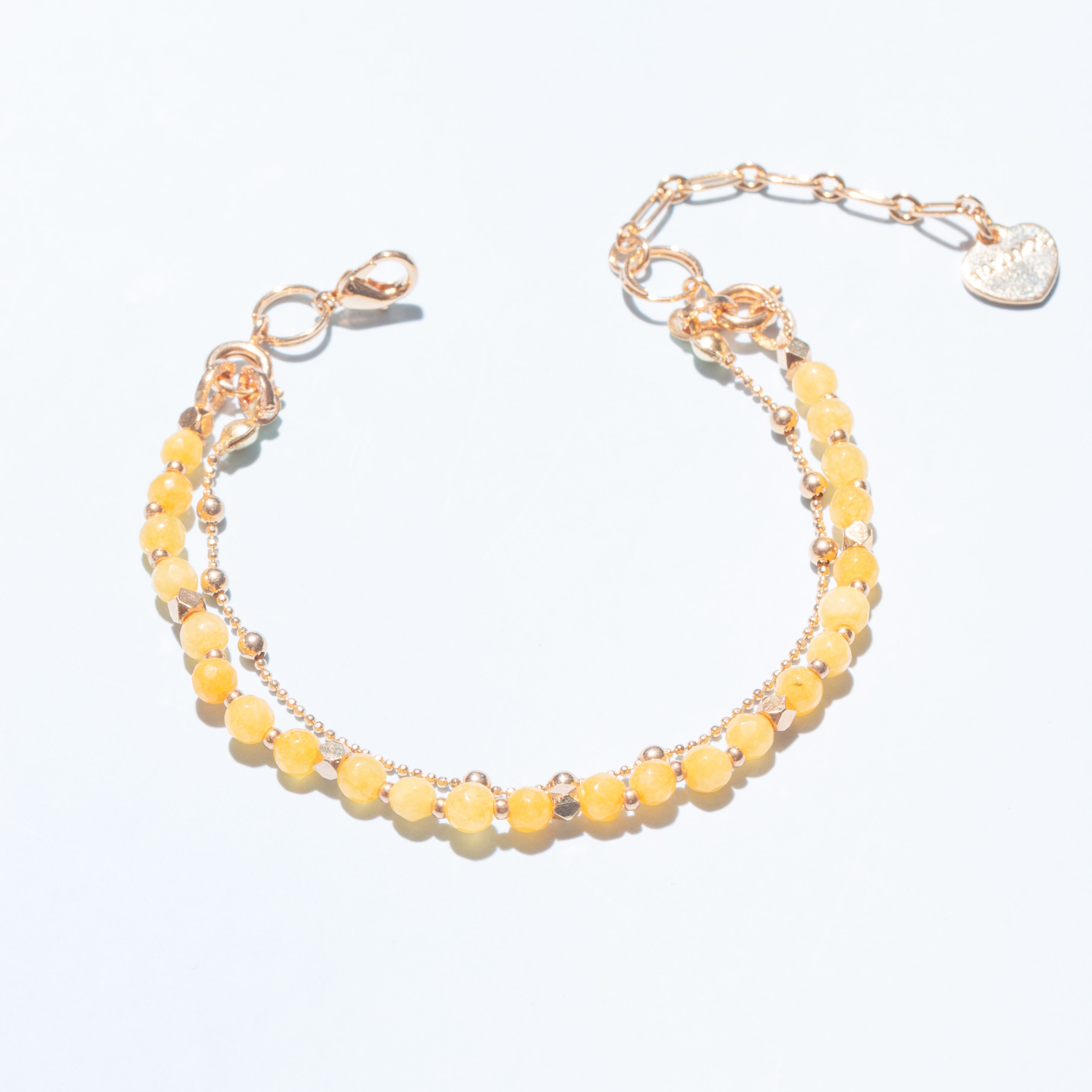 YELLOW AGATE-LUCKY CHARM Bracelet 