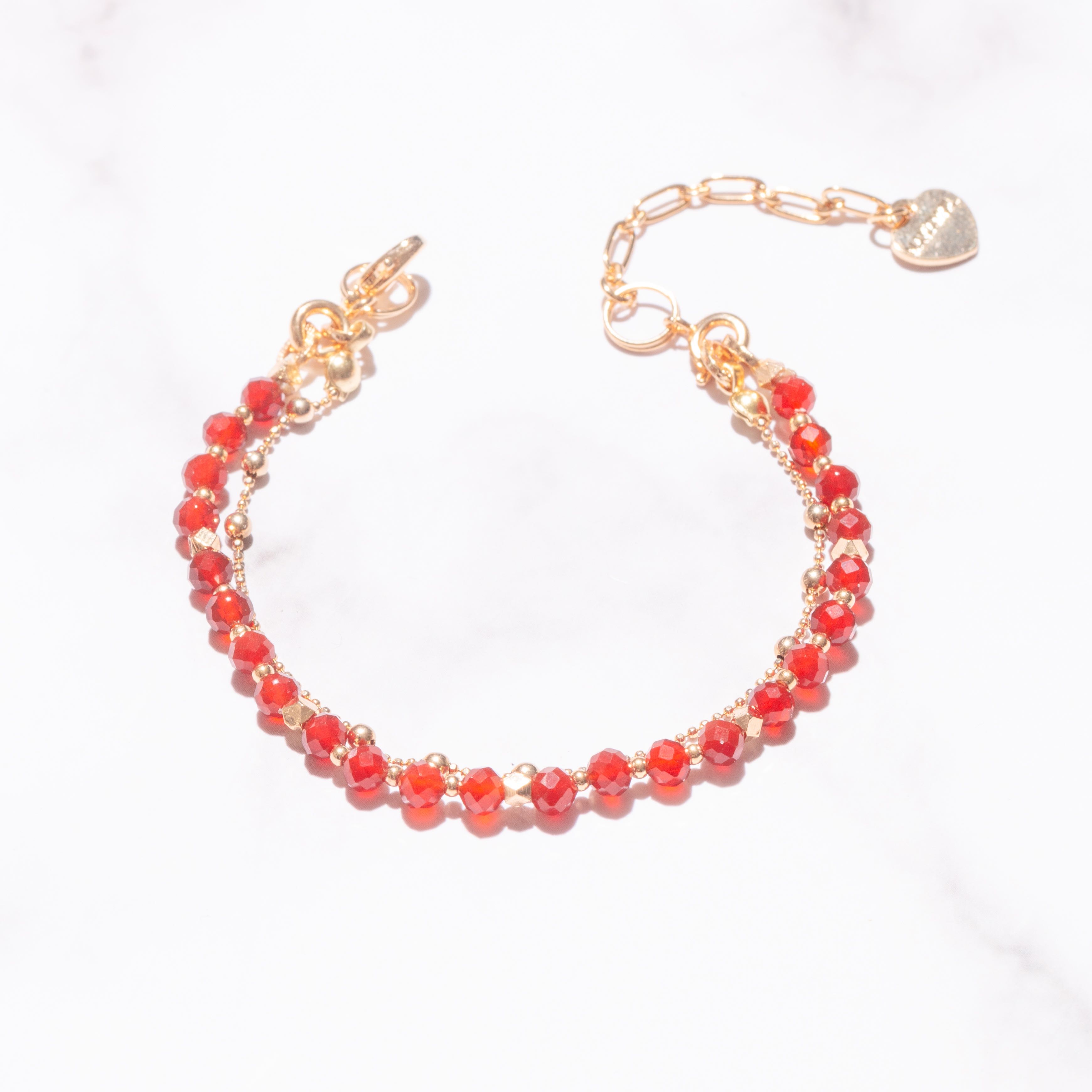 CARNELIAN-LUCKY CHARM Bracelet 
