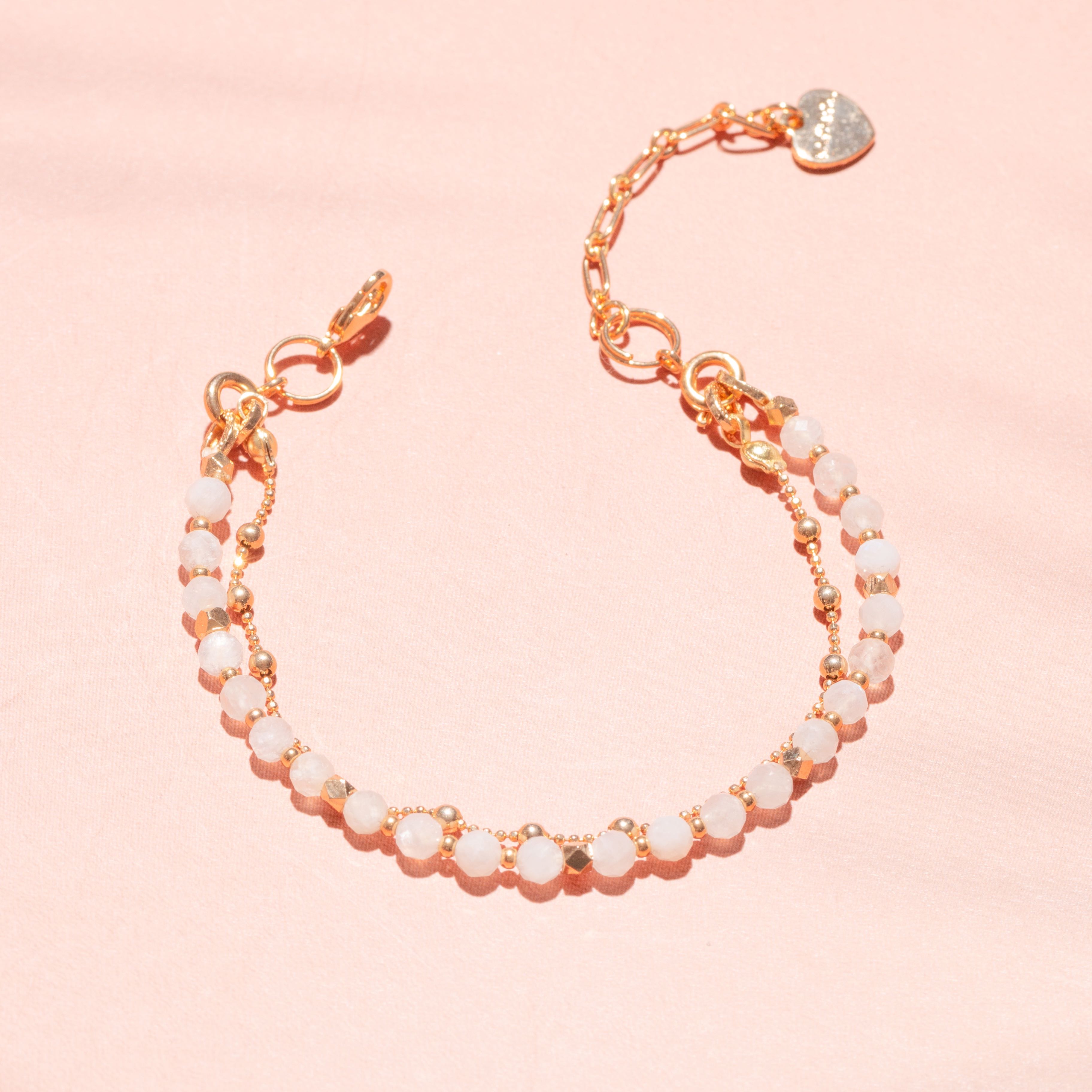 MOONSTONE- LUCKY CHARM Bracelet 
