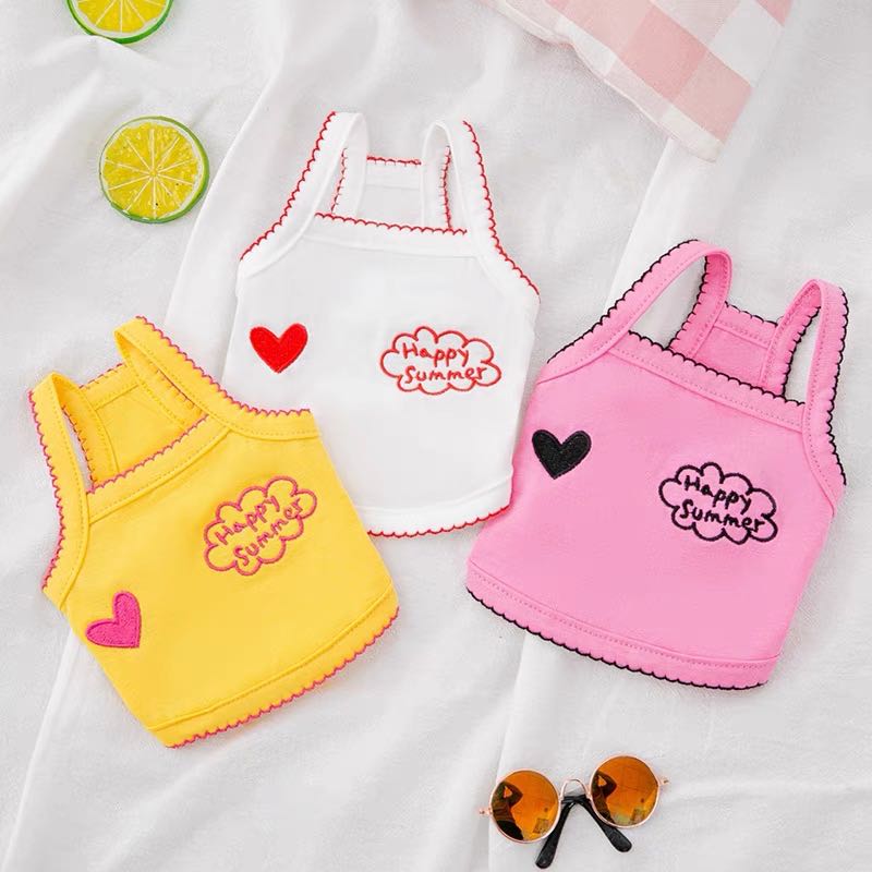 ￼summer tank top ☀️🌈 เสื้อสายเดี่ยว สีสดใส เสื้อผ้าสัตว์เลี้ยง