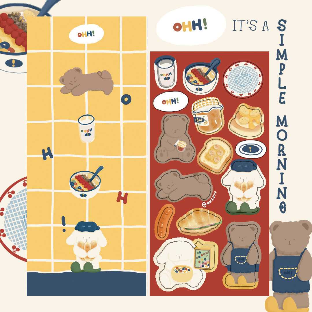 oh! It's a simple morning. sticker