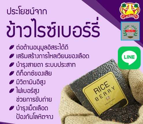 ข้าวไรซ์เบอร์รี่ เพื่อสุขภาพที่ดีของคุณ ตราไก่ชน