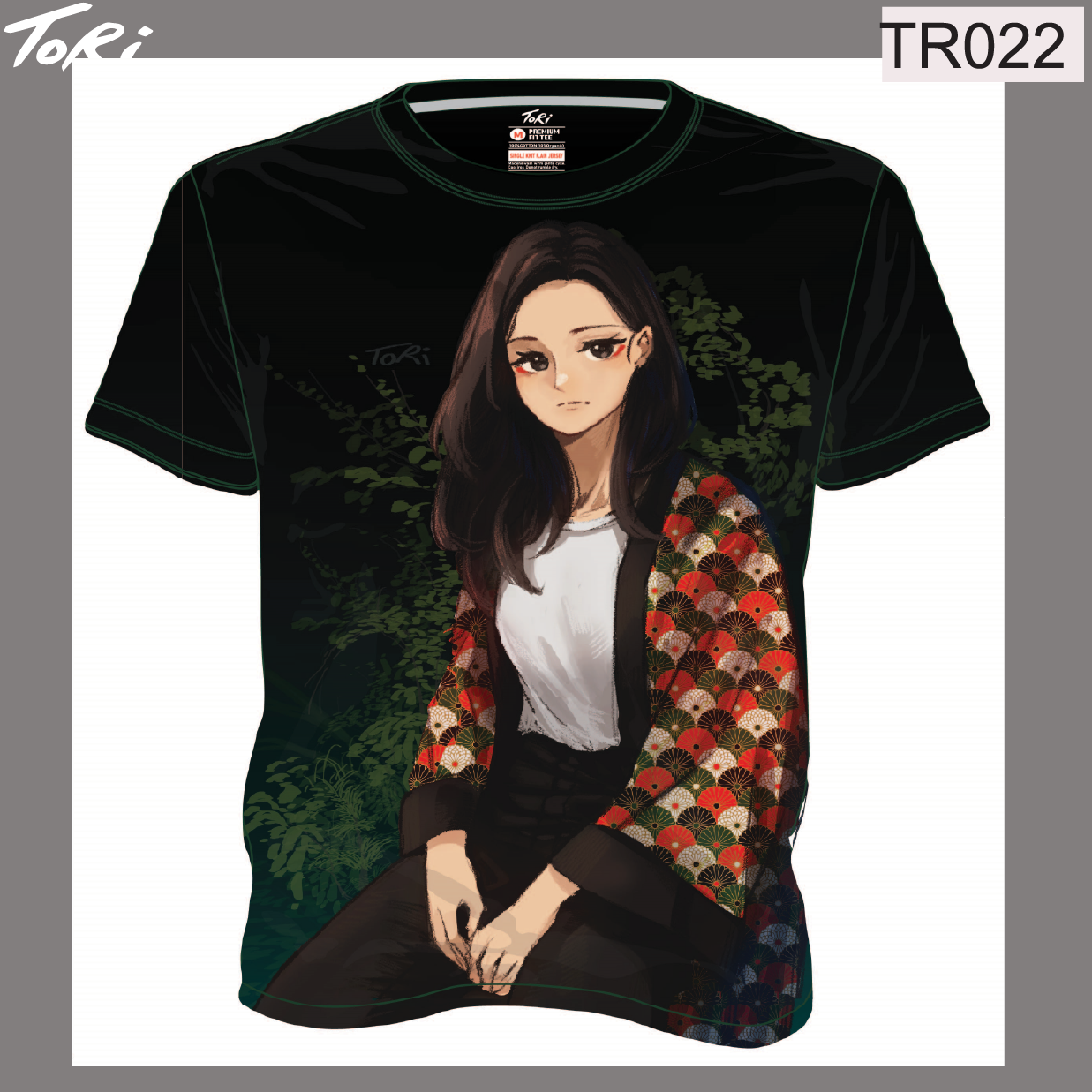 TR022 TSHIRT PRINTED FABRIC ANIME เสื้อยืด ผ้าพิมพ์