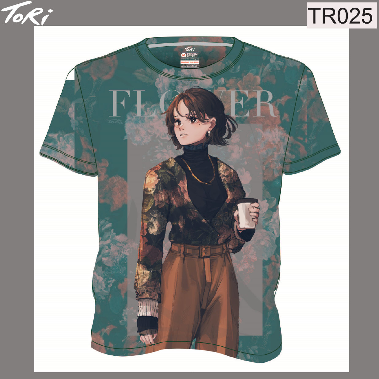 TR025 TSHIRT FABRIC PRINTED ANIME เสื้อยืด ผ้าพิมพ์