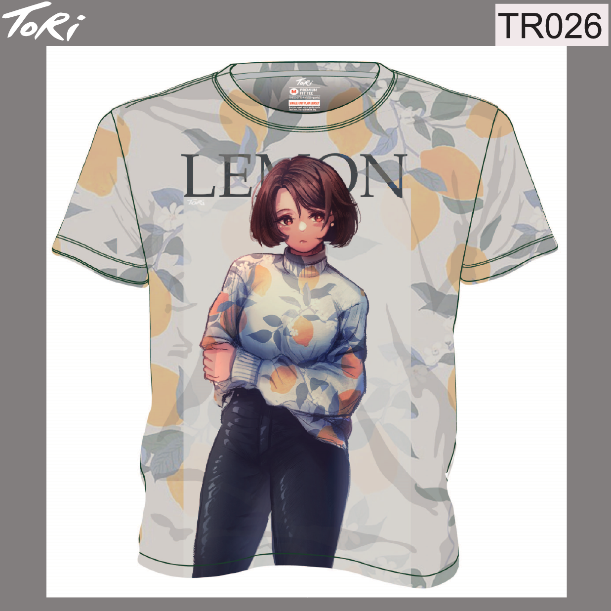 TR026 TSHIRT FABRIC PRINTED ANIME เสื้อยืด  ผ้าพิมพ์