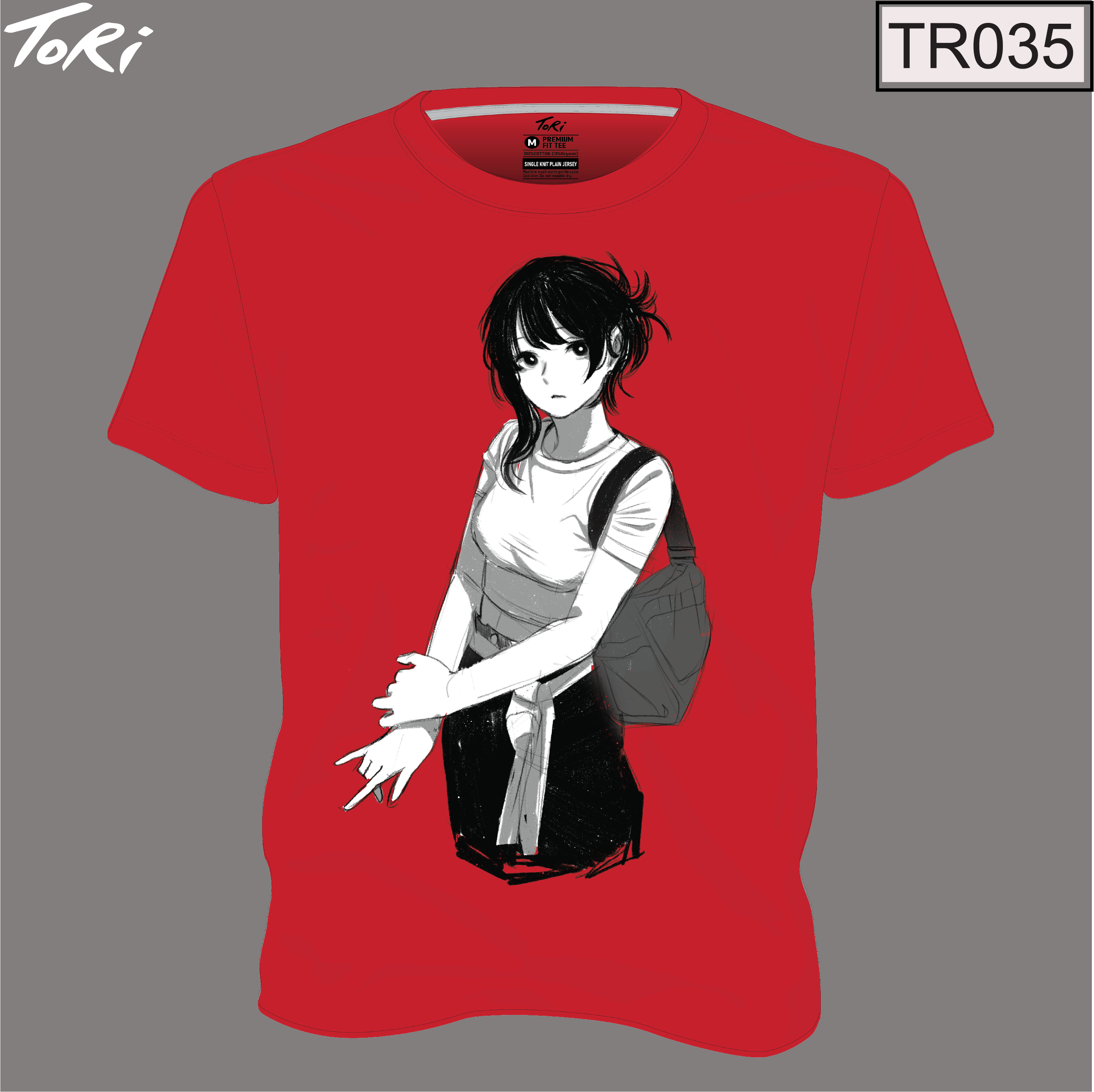 TR035 TSHIRT DTG PRINTED ANIME เสื้อยืด