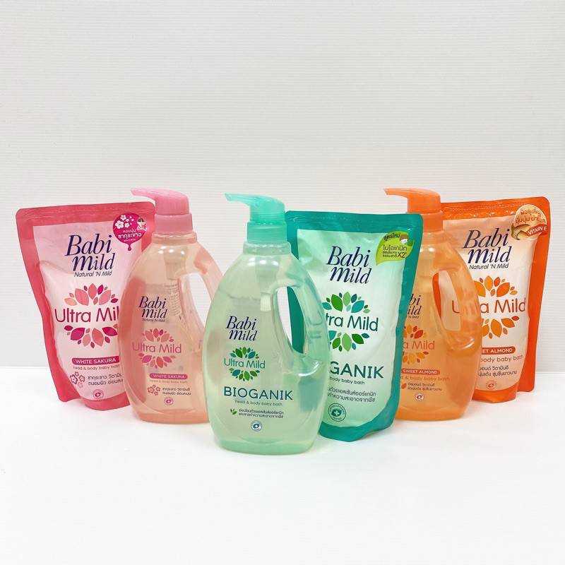 สบู่อาบน้ำและสระผม Babi Mild 850ml.(รุ่นแถม350ml.)