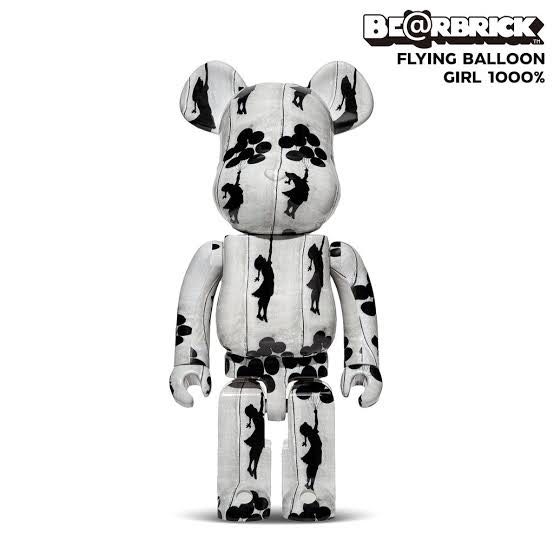 [พร้อมส่ง] Bearbrick Banksy Flying Balloon Girl 1000%