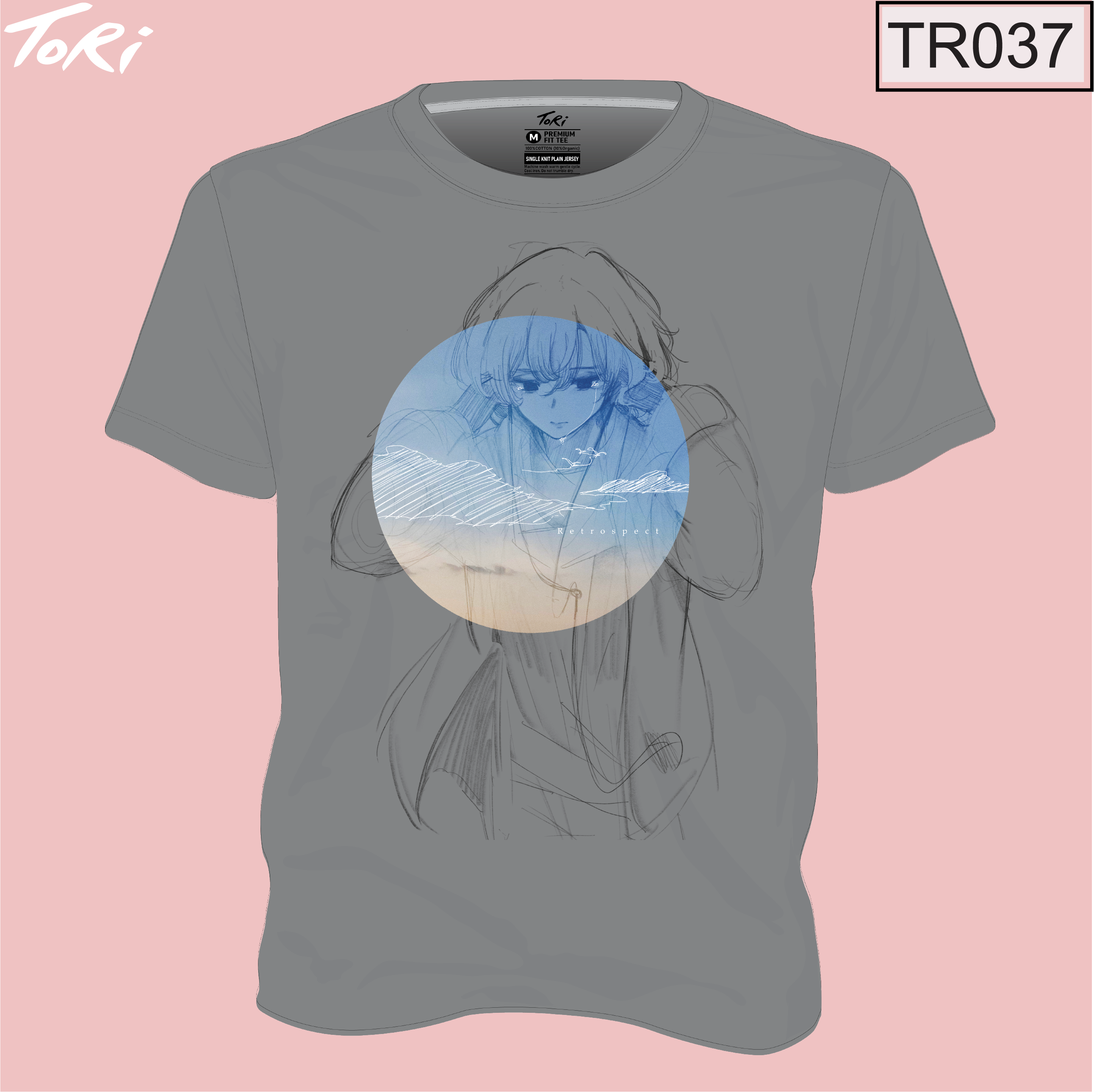 TR037 TSHIRT DTG PRINTED ANIME เสื้อยืด