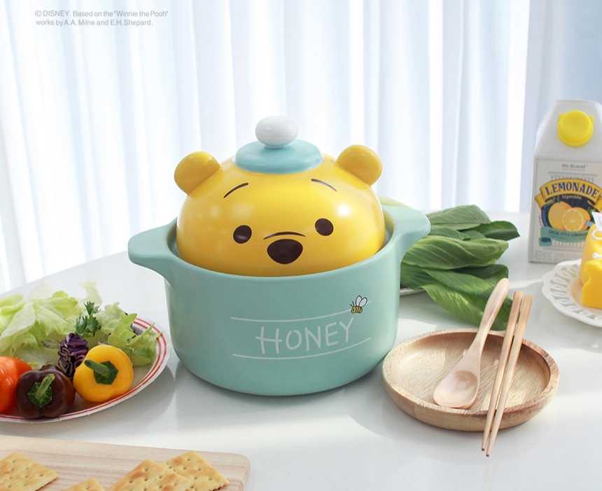 ( พร้อมส่ง ) Pooh Earthen Pot 1.8L หม้อหมีพลู