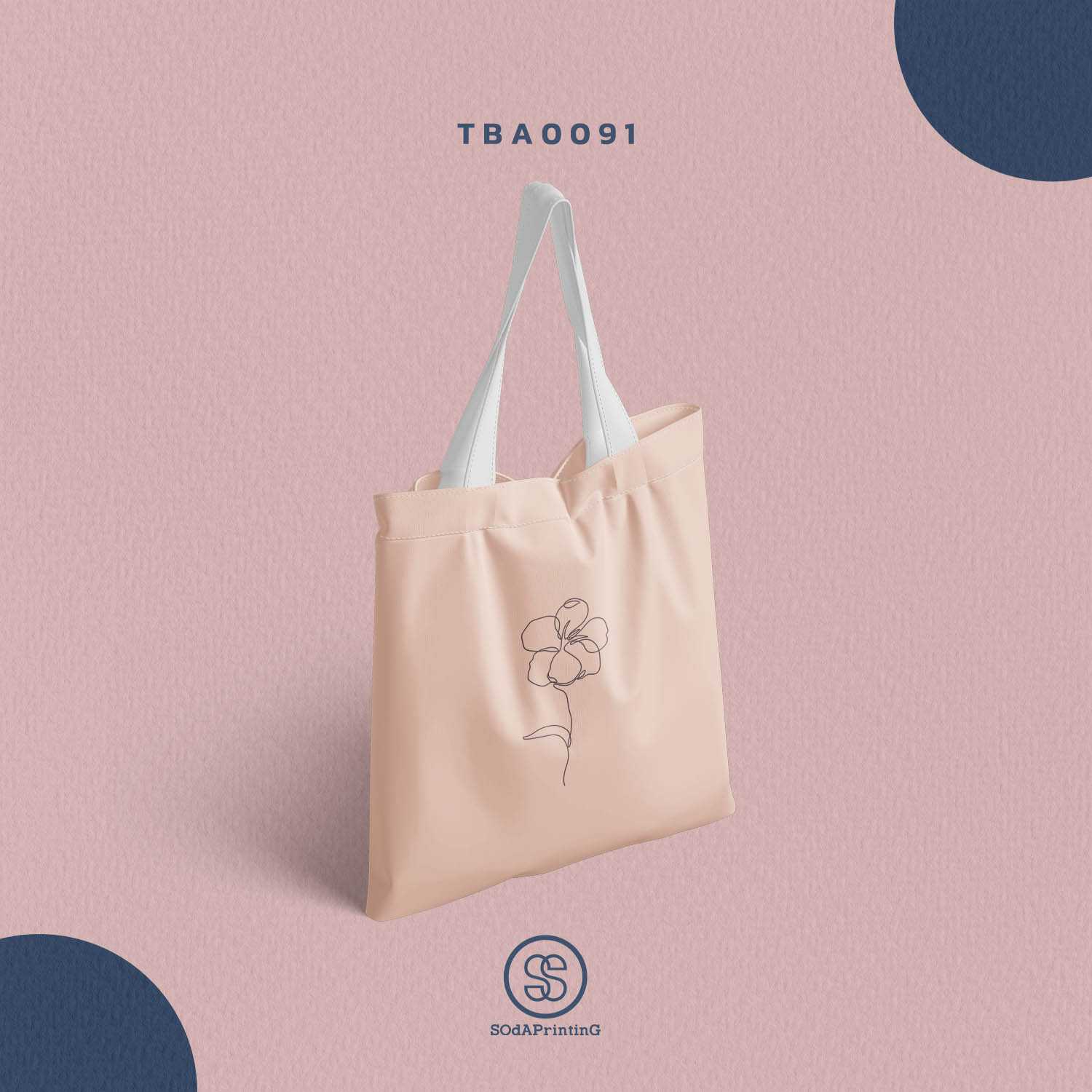 กระเป๋าแคนวาส พิมพ์ลาย ดอกไม้ TBA0091 #SOdABag #SOdAPrintinG