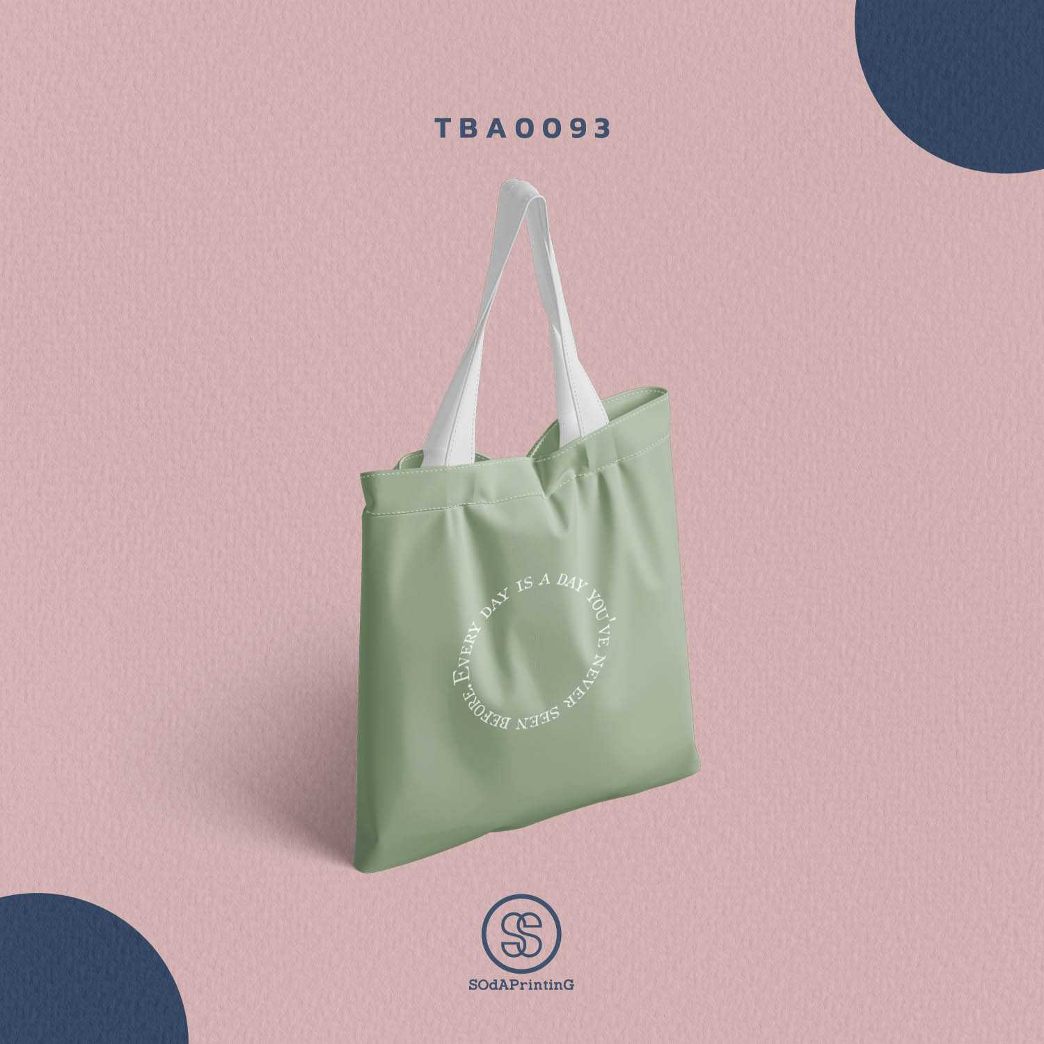กระเป๋าแคนวาส พิมพ์ลาย minimal TBA0093 #SOdABag #SOdAPrintinG
