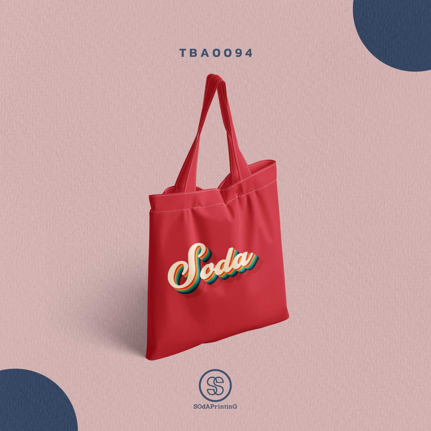 กระเป๋าแคนวาส พิมพ์ลาย SOdA TBA0094 #SOdABag #SOdAPrintinG