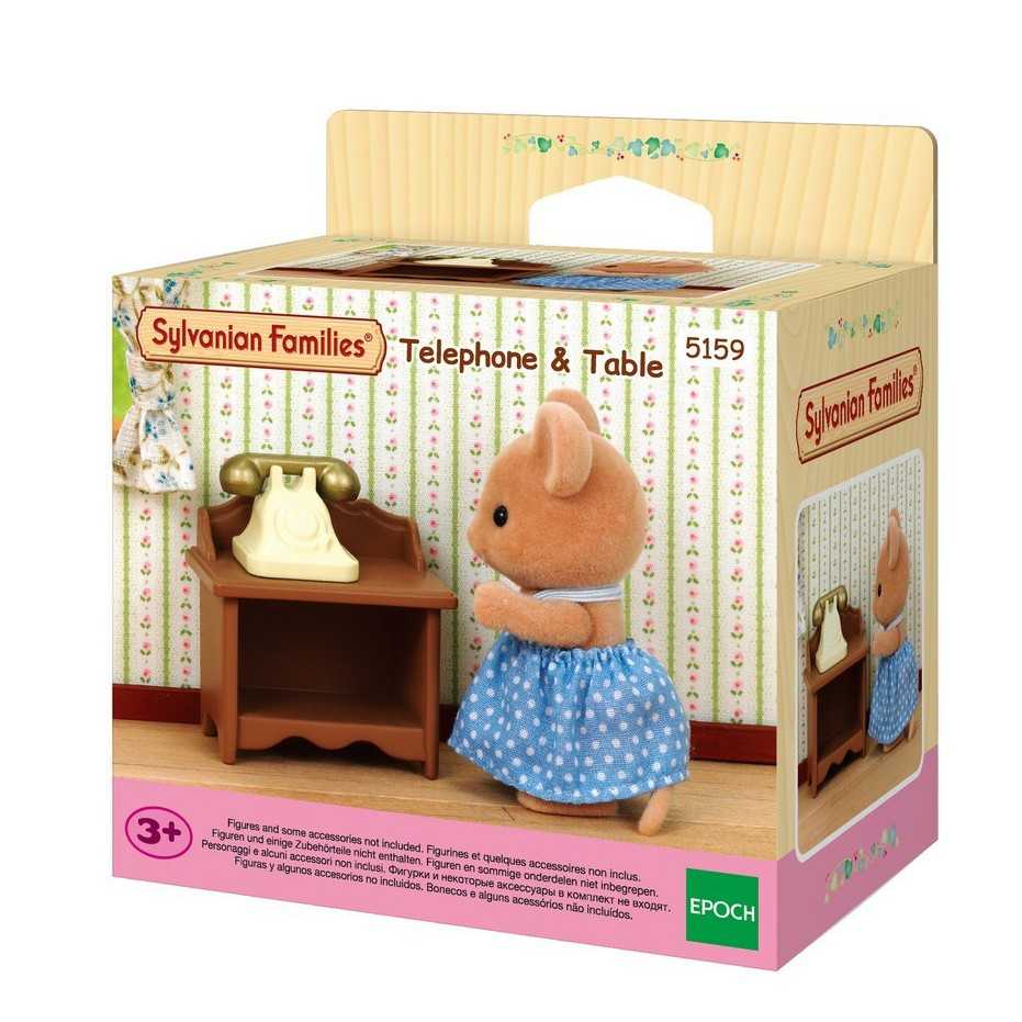 Sylvanian Families Telephone & Table / ซิลวาเนียน แฟมิลี่ โทรศัพท์และโต๊ะ