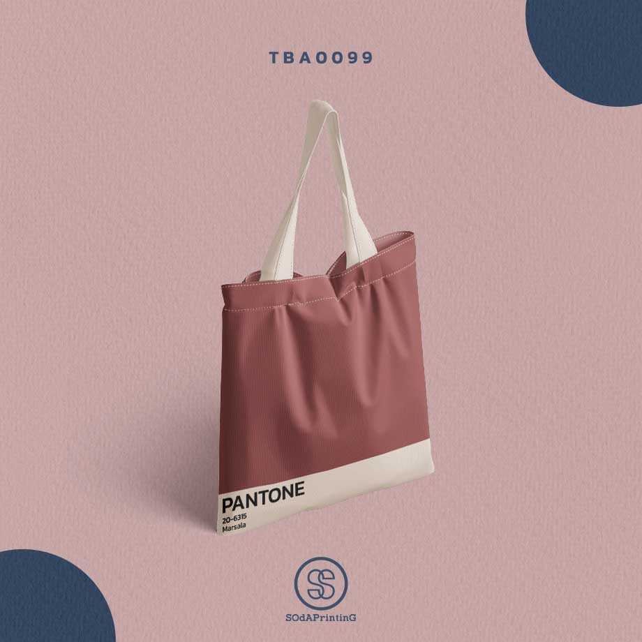 กระเป๋าแคนวาส พิมพ์ลาย 20-6315 Pantone I TBA0099 #SOdABag #SOdAPrintinG
