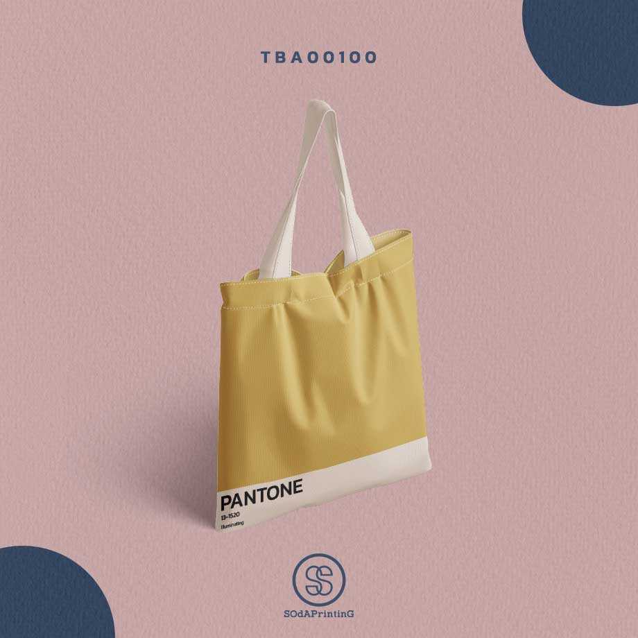 กระเป๋าแคนวาส พิมพ์ลาย 13-1520 Pantone TBA00100 #SOdABag #SOdAPrintinG